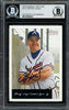 Chipper Jones Autographed 2002 Bowman Heritage Card #107 Atlanta Braves Beckett BAS #13020819
