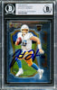 Justin Herbert Autographed 2020 Panini Select Rookie Card #SCR-4 Los Angeles Chargers Beckett BAS #14231498