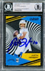 Justin Herbert Autographed 2020 Panini Chronicles Clear Dynagon Rookie Card #CV-3 Los Angeles Chargers Beckett BAS #14231523