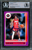 Jalen Green Autographed 2021-22 NBA Hoops Purple Rookie Card #218 Houston Rockets Beckett BAS #14231676
