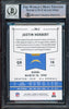 Justin Herbert Autographed 2020 Chronicles Panini Pink Parallel Rookie Card #PA-3 Los Angeles Chargers Auto Grade Gem Mint 10 Beckett BAS #14243048