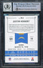 Justin Herbert Autographed 2020 Chronicles Panini Green Parallel Rookie Card #PA-3 Los Angeles Chargers Auto Grade Gem Mint 10 Beckett BAS #14243046