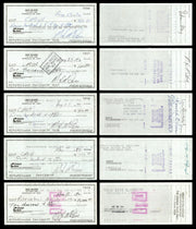 Max McGee Autographed 2.75x6 Check Green Bay Packers Lot of 50 SKU #174046