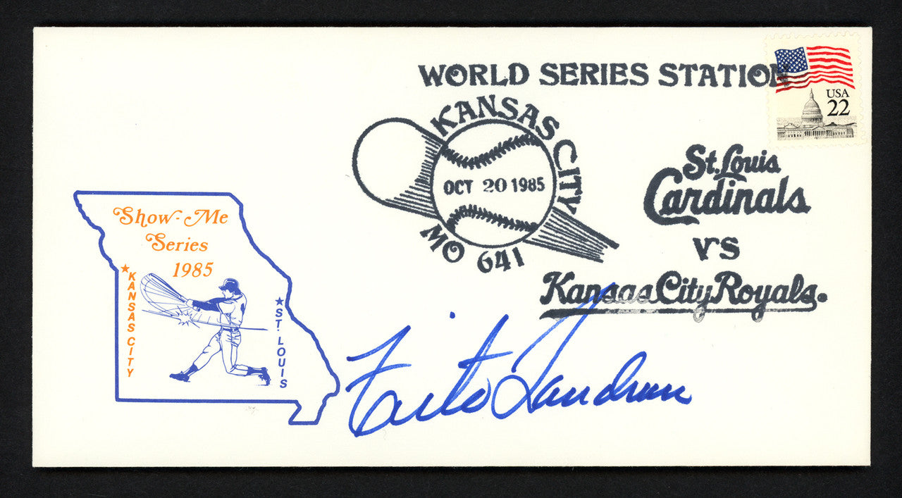 Tito Landrum Autographed First Day Cover St. Louis Cardinals 1985 World Series SKU #157203