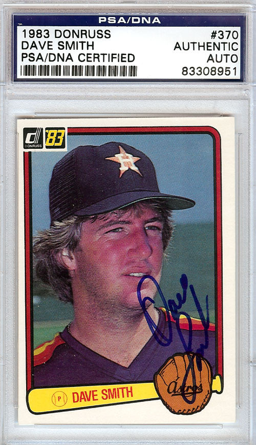 Dave Smith Autographed 1983 Donruss Card #370 Houston Astros PSA/DNA #83308951