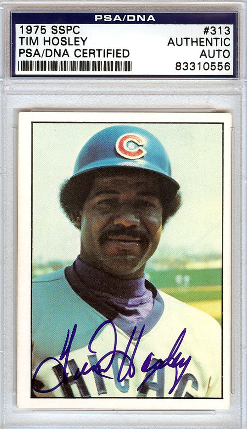 Tim Hosley Autographed 1975 SSPC Card #313 Chicago Cubs PSA/DNA #83310556