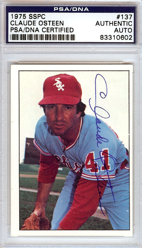 Claude Osteen Autographed 1975 SSPC Card #137 Chicago White Sox PSA/DNA #83310602