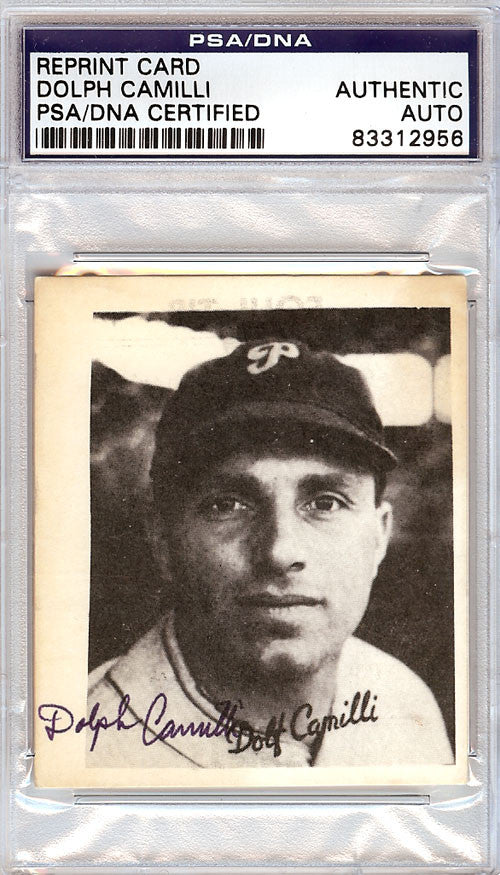 Dolph Camilli Autographed 1972 TCMA Reprint Card Philadelphia Phillies PSA/DNA #83312956