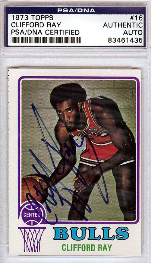 Clifford Ray Autographed 1973 Topps Card #16 Chicago Bulls PSA/DNA #83461435