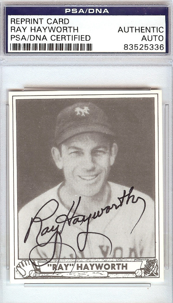 Ray Hayworth Autographed 1940 Play Ball Reprint Card #155 New York Giants PSA/DNA #83525336