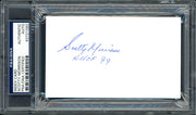 Scotty Morrison Autographed 3x5 Index Card NHL Referee & President "HHOF '99" PSA/DNA #83721092