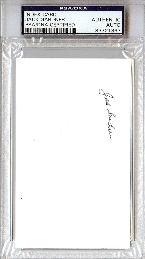Jack Gardner Autographed 3x5 Index Card Kansas State Wildcats Coach PSA/DNA #83721363