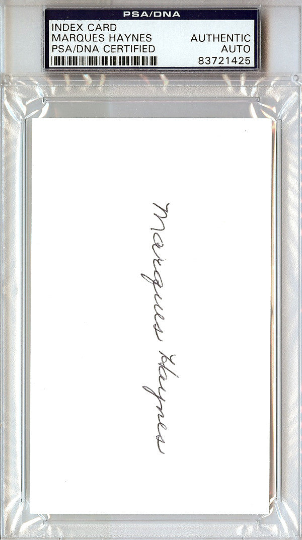 Marques Haynes Autographed 3x5 Index Card Harlem Globetrotters PSA/DNA #83721425