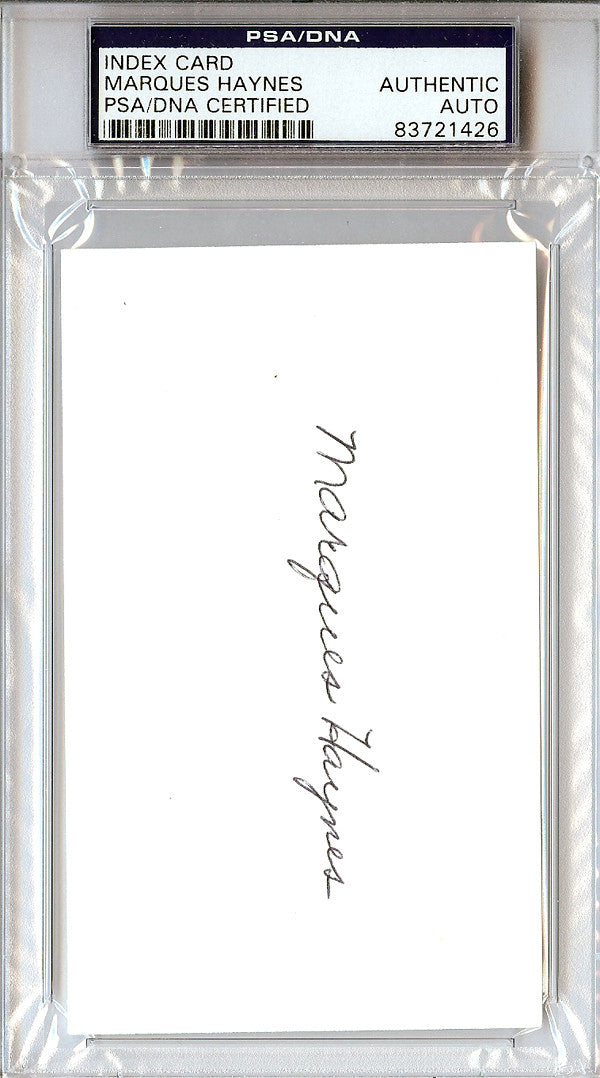 Marques Haynes Autographed 3x5 Index Card Harlem Globetrotters PSA/DNA #83721426