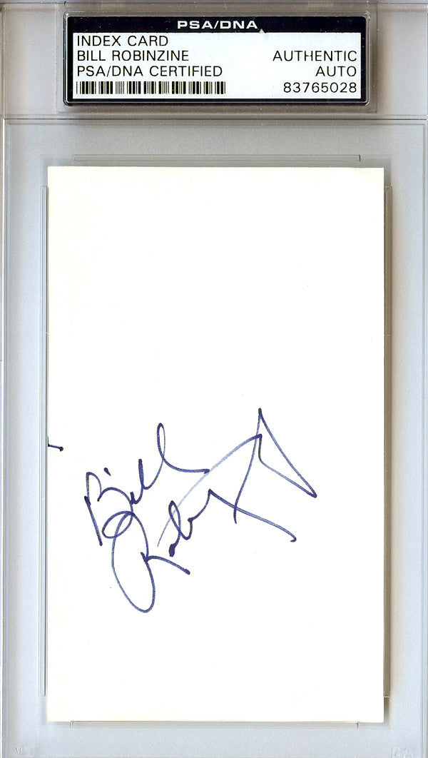Bill Robinzine Autographed 3x5 Index Card Kansas City Kings PSA/DNA #83765028