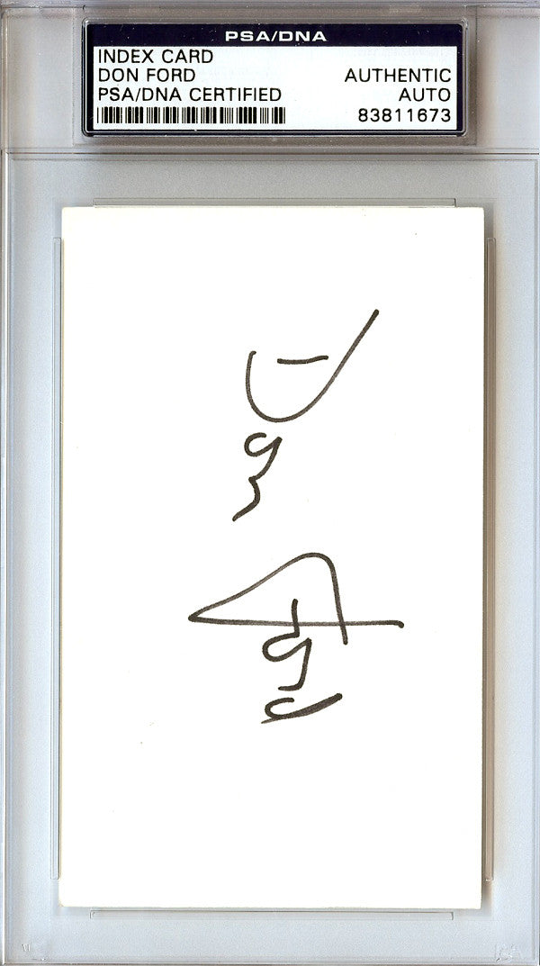 Don Ford Autographed 3x5 Index Card Los Angeles Lakers PSA/DNA #83811673