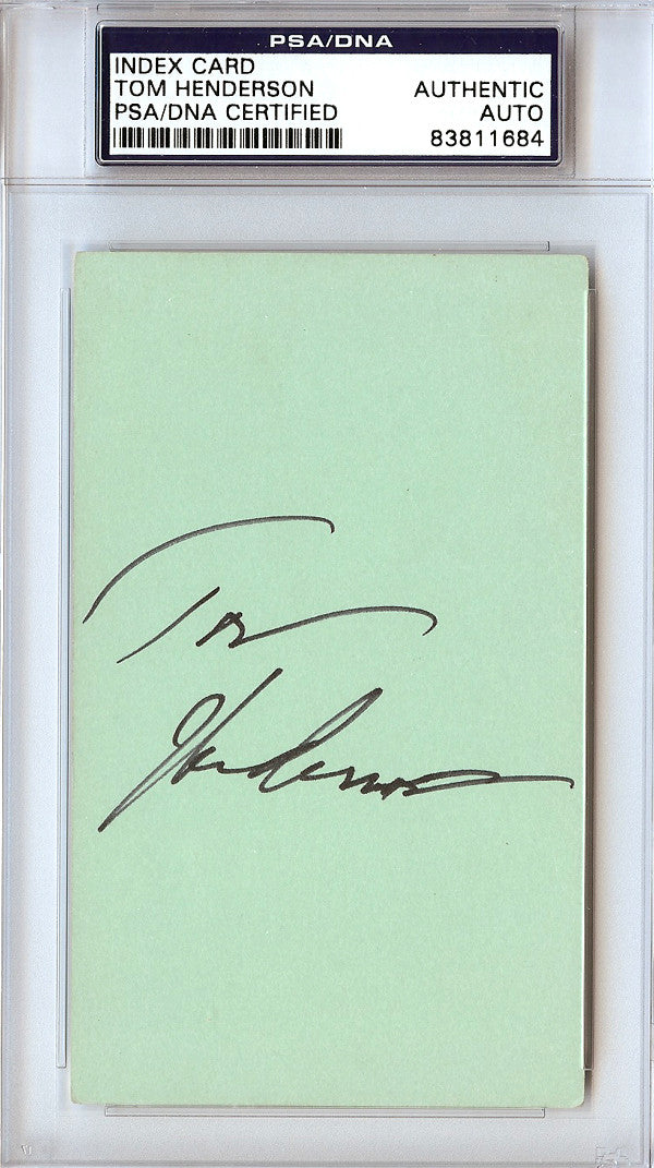Tom Henderson Autographed 3x5 Index Card Washington Bullets, Houston Rockets PSA/DNA #83811684