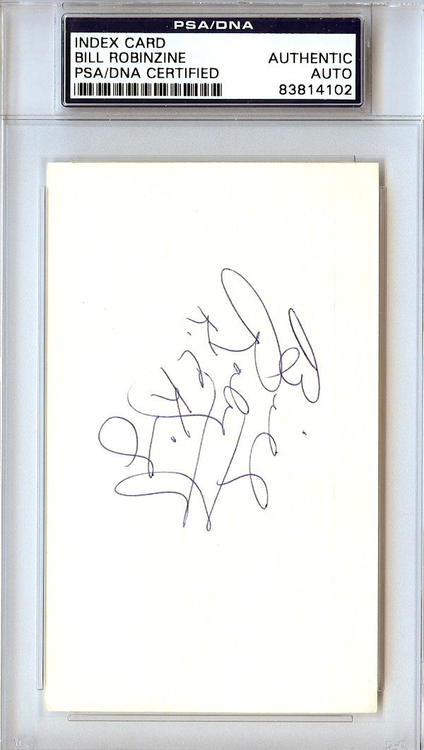 Bill Robinzine Autographed 3x5 Index Card Kansas City Kings PSA/DNA #83814102