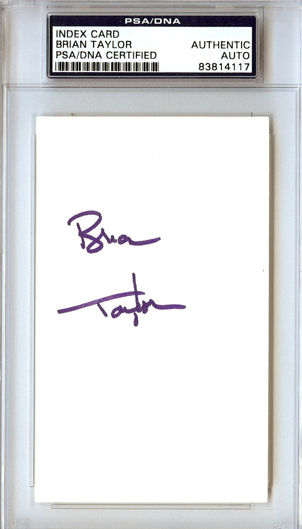 Brian Taylor Autographed 3x5 Index Card New York Nets, San Diego Clippers PSA/DNA #83814117