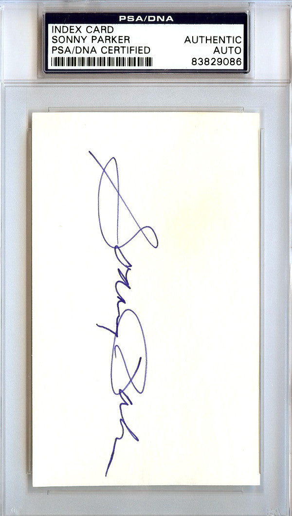 Sonny Parker Autographed 3x5 Index Card Golden State Warriors PSA/DNA #83829086