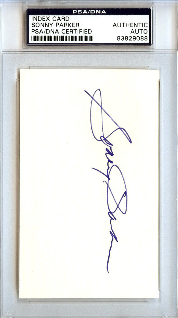 Sonny Parker Autographed 3x5 Index Card Golden State Warriors PSA/DNA #83829088