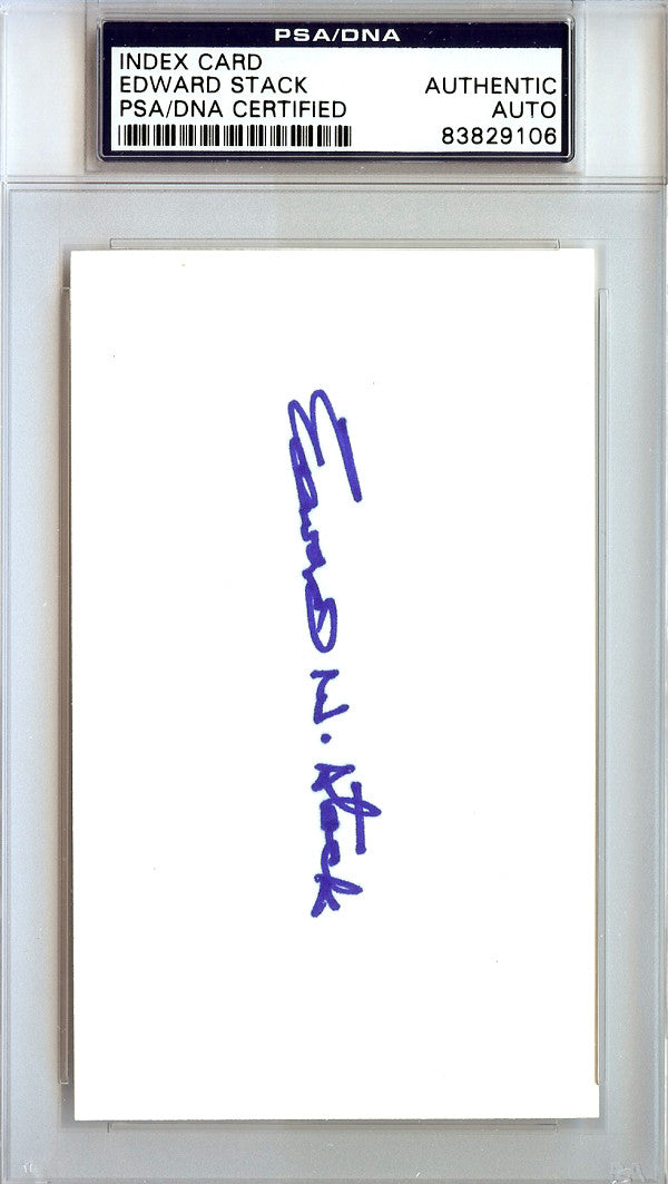 Edward Stack Autographed 3x5 Index Card President Of Baseball PSA/DNA #83829106