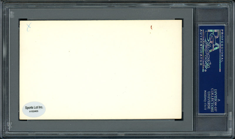 Joe Agler Autographed 3x5 Index Card Washington Senators PSA/DNA #83860251