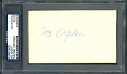 Joe Agler Autographed 3x5 Index Card Washington Senators PSA/DNA #83860253