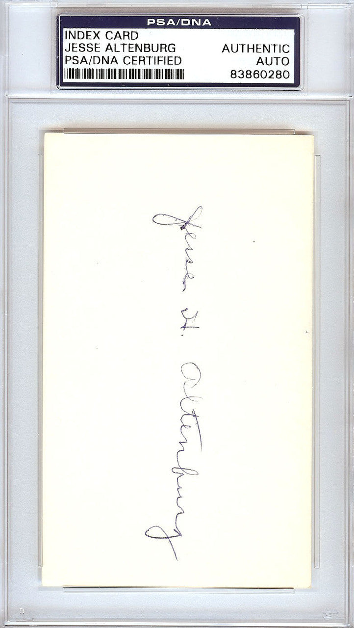 Jesse Altenburg Autographed 3x5 Index Card Pittsburgh Pirates PSA/DNA #83860280