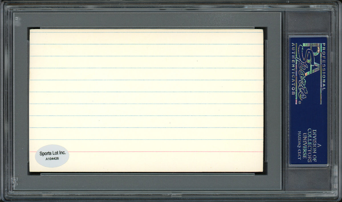 Luis Alvarado Autographed 3x5 Index Card Boston Red Sox, New York Mets "To Edward Best Wishes" PSA/DNA #83860305