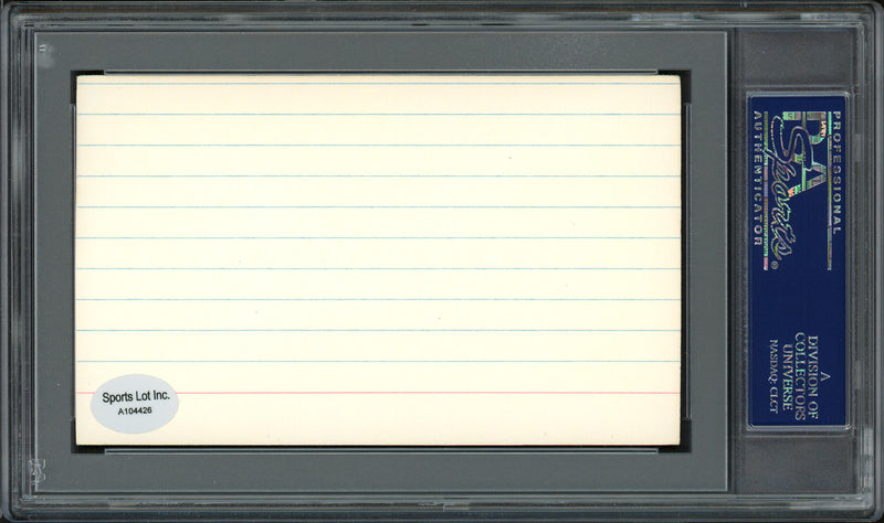 Luis Alvarado Autographed 3x5 Index Card Boston Red Sox, New York Mets "To Edward Best Wishes" PSA/DNA #83860305