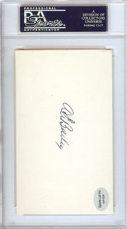 Gene Bailey Autographed 3x5 Index Card Boston Braves, Philadelphia A's Signed Twice PSA/DNA #83860350