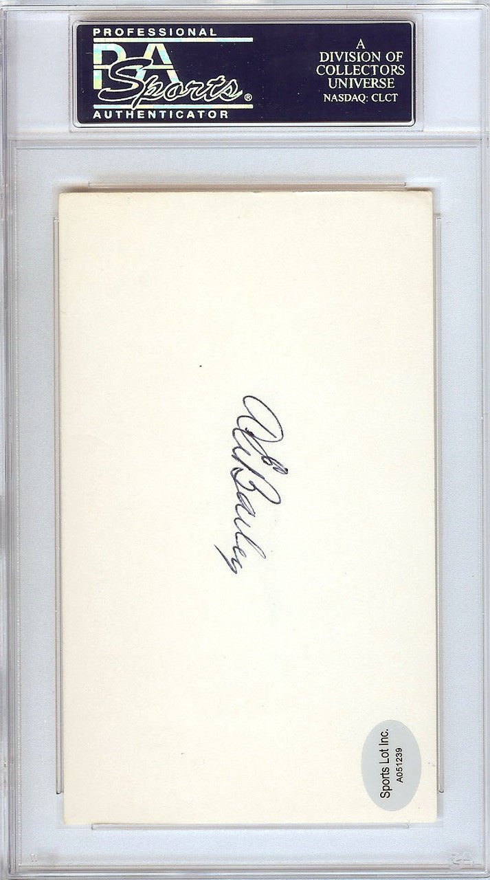 Gene Bailey Autographed 3x5 Index Card Boston Braves, Philadelphia A's Signed Twice PSA/DNA #83860350