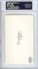 Gene Bailey Autographed 3x5 Index Card Boston Braves, Philadelphia A's Signed Twice PSA/DNA #83860350