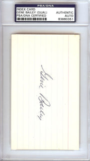 Gene Bailey Autographed 3x5 Index Card Boston Braves, Philadelphia A's Signed Twice PSA/DNA #83860351