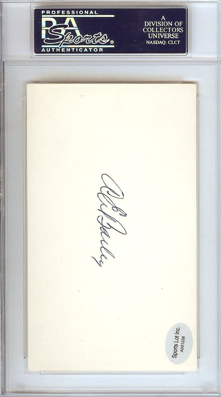 Gene Bailey Autographed 3x5 Index Card Boston Braves, Philadelphia A's Signed Twice PSA/DNA #83860351
