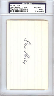 Gene Bailey Autographed 3x5 Index Card Boston Braves, Philadelphia A's Signed Twice PSA/DNA #83860352
