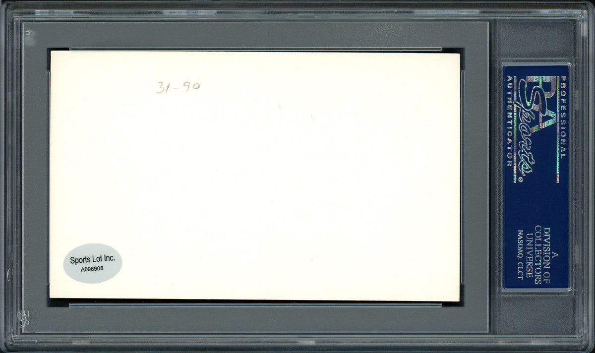 Billy Sullivan Jr. Autographed 3x5 Index Card Cleveland Indians, Brooklyn Dodgers PSA/DNA #83862429