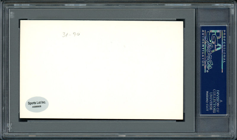 Billy Sullivan Jr. Autographed 3x5 Index Card Cleveland Indians, Brooklyn Dodgers PSA/DNA #83862429