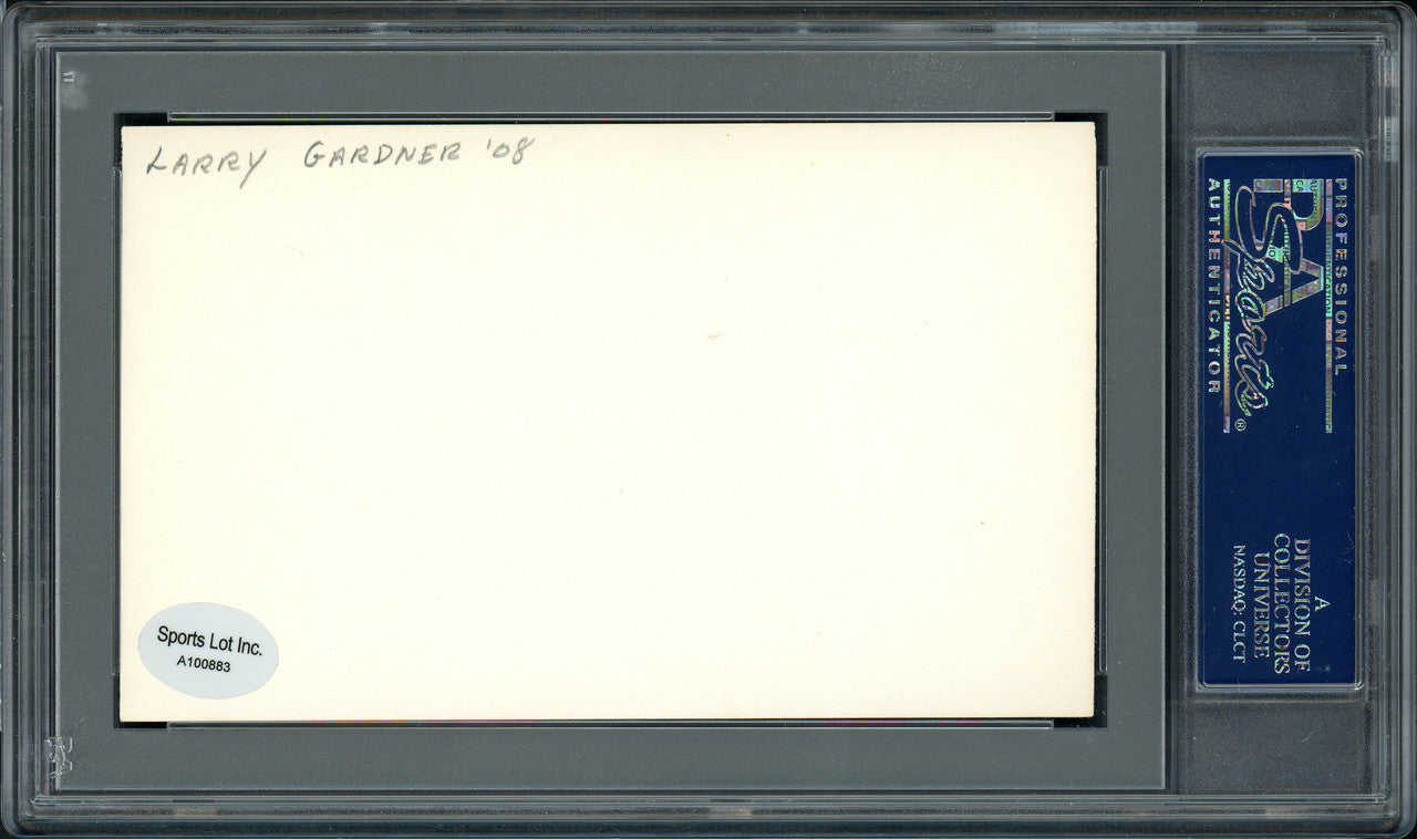 Larry Gardner Autographed 3x5 Index Card Boston Red Sox, Cleveland Indians PSA/DNA #83862517