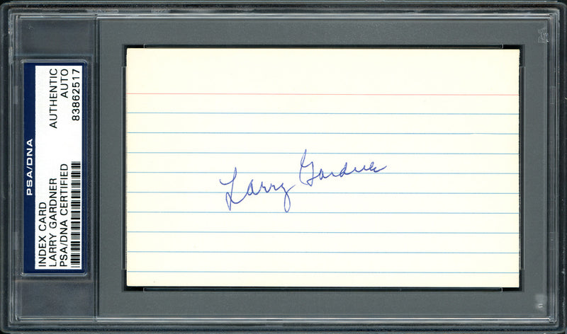 Larry Gardner Autographed 3x5 Index Card Boston Red Sox, Cleveland Indians PSA/DNA #83862517