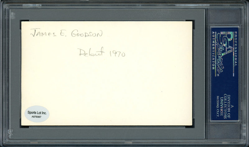 Ed Goodson Autographed 3x5 Index Card Los Angeles Dodgers, San Francisco Giants "God Loves You!" PSA/DNA #83862528