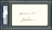 Ed Goodson Autographed 3x5 Index Card Los Angeles Dodgers, San Francisco Giants "God Loves You!" PSA/DNA #83862528