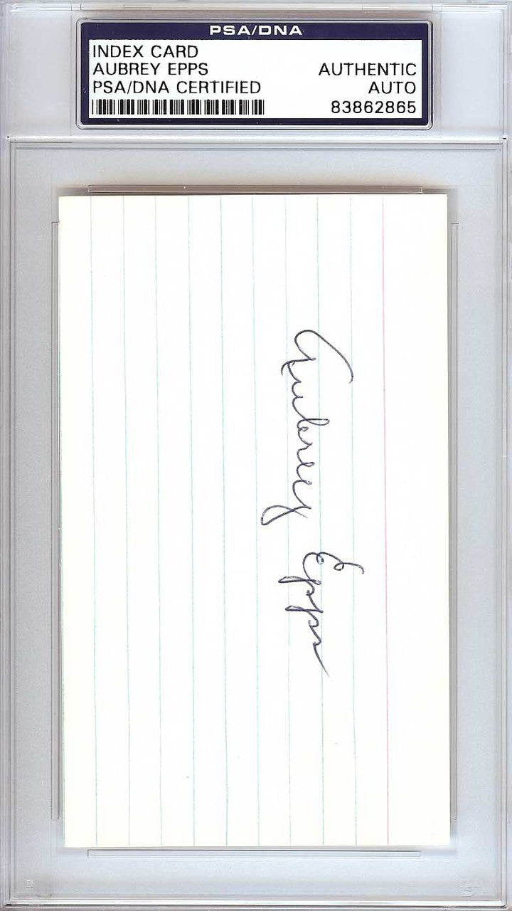 Aubrey "Yo Yo" Epps Autographed 3x5 Index Card Pittsburgh Pirates PSA/DNA #83862865