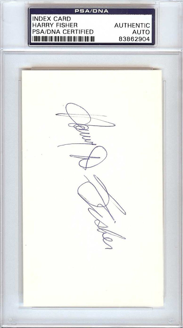 Harry Fisher Autographed 3x5 Index Card Pittsburgh Pirates PSA/DNA #83862904
