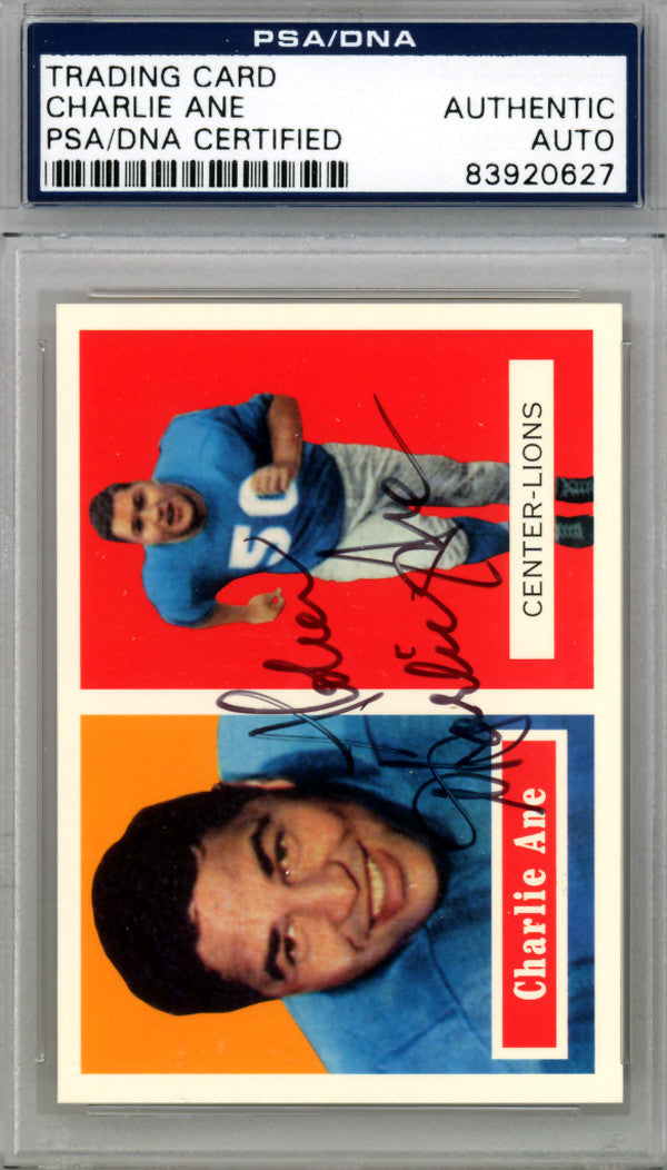 Charlie Ane Autographed 1994 Topps Archives Card #56 Detroit Lions PSA/DNA #83920627