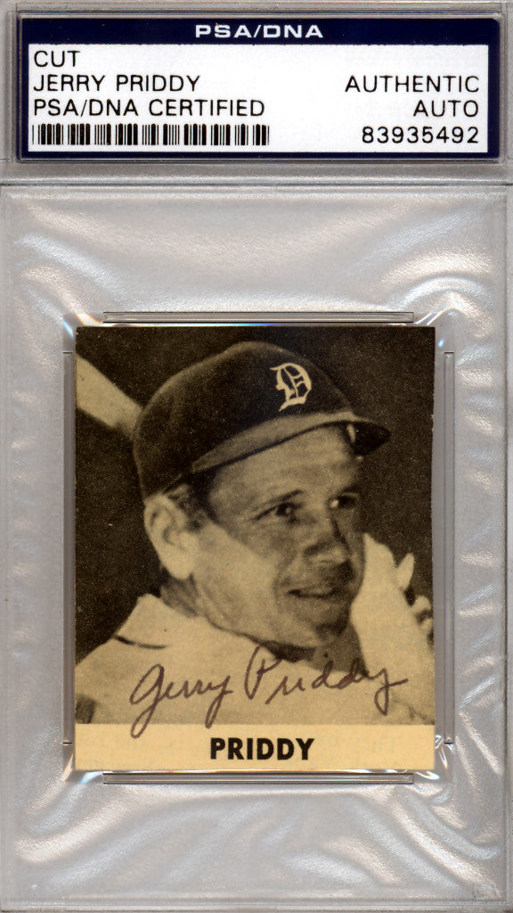 Jerry Priddy Autographed 2x2.5 Newspaper Page Photo Detroit Tigers PSA/DNA #83935492