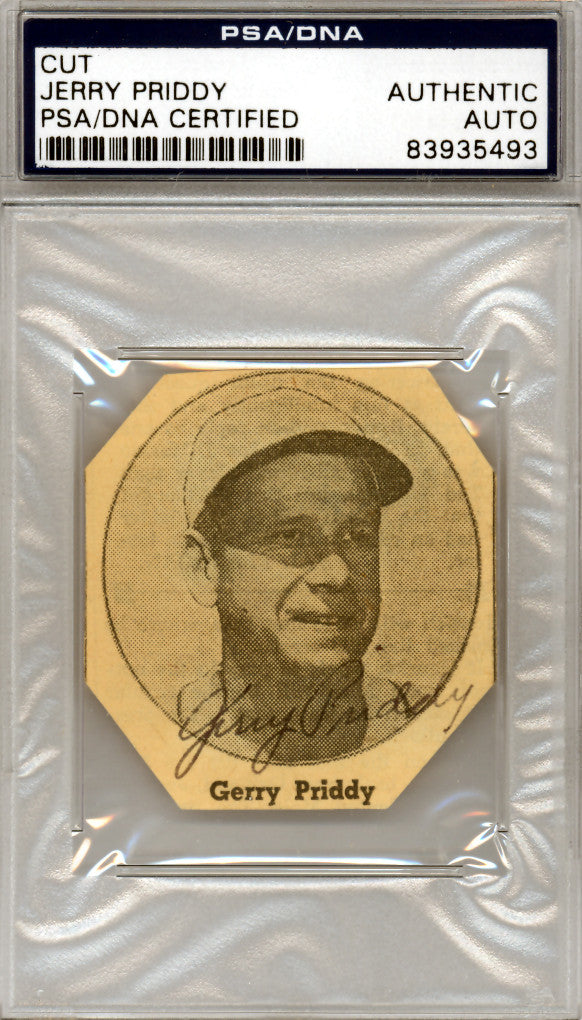 Jerry Priddy Autographed 2x2 Newspaper Page Photo PSA/DNA #83935493