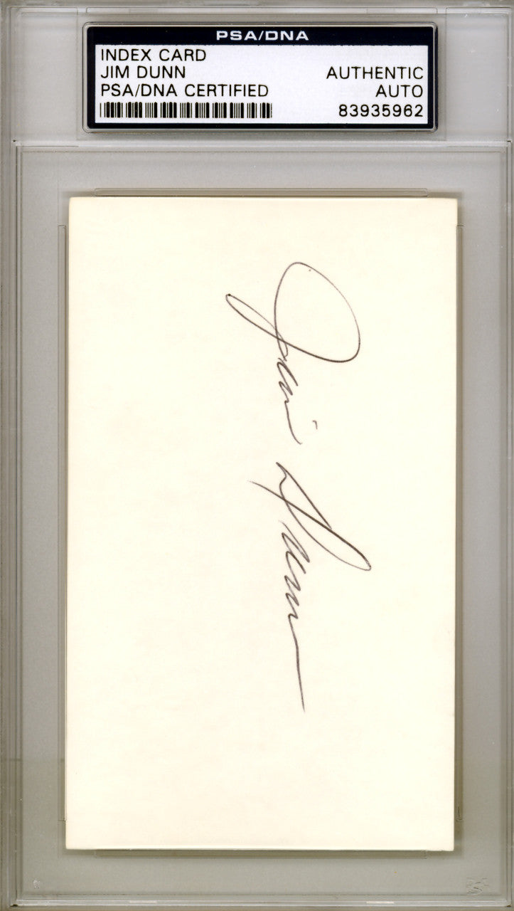Jim Bill Dunn Autographed 3x5 Index Card Pittsburgh Pirates PSA/DNA #83935962
