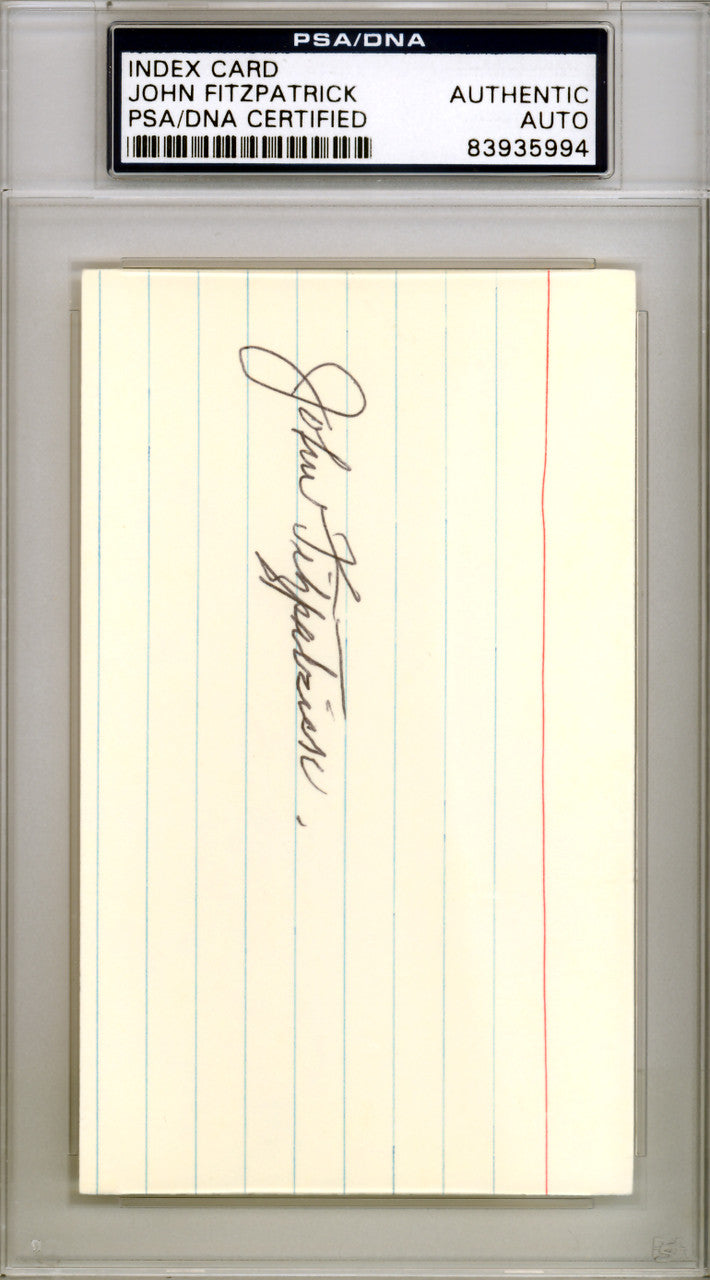 John Fitzpatrick Autographed 3x5 Index Card Pittsburgh Pirates PSA/DNA #83935994